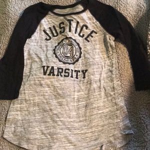 Justice 3/4 length tee